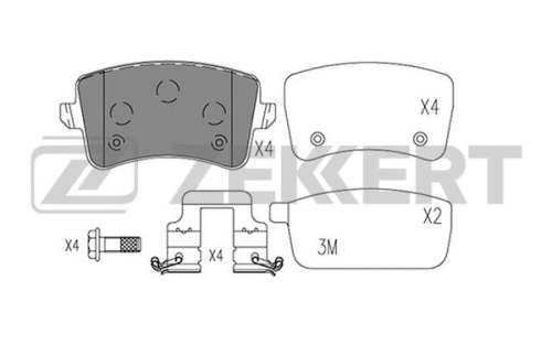 Колодки торм AUDI A4/A5/Q5 08- задн ZEKKERT GDB2107