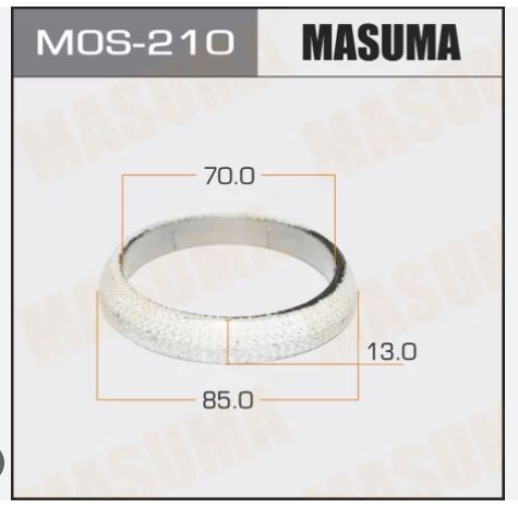 Прокладка глушителя MASUMA Nissan (85x70x13/кольцо)