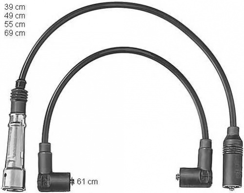 Провода в/в VAG G2 1.3/G3 1.6/T4 2.0 PATRON 539=ZEF562