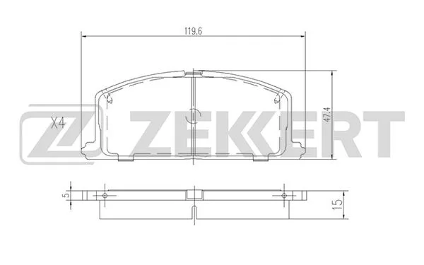 Колодки торм TOYOTA пер ZEKKERT GDB323