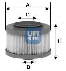 Фильтр топл CHRYSLER дизель UFI PU10001x=FC989S