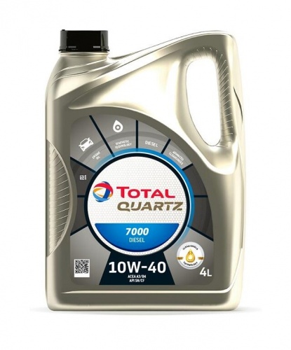 Масло мот TOTAL 10W40 QUARTZ 7000 DIZEL 4L