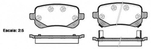 Колодки торм DODGE VOYGER/JORNEY зад REMSA GDB4176=2109502