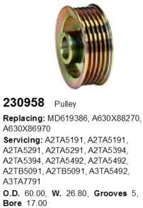 Шкив генератора MITSUBISHI LANCER IX CARGO