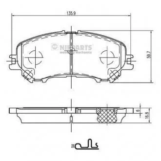 Колодки торм NISSAN QASHQAI J11/T32 пер SANGSIN GDB3622