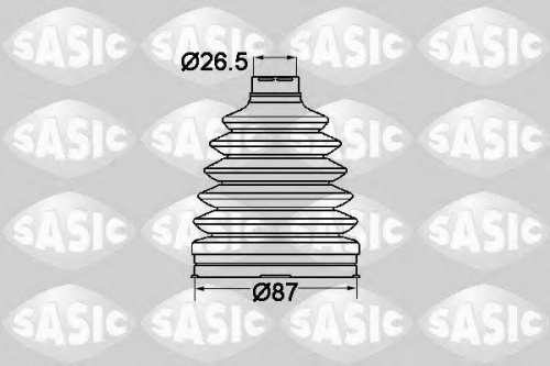 Пыльник ШРУСа RENAULT DUSTER/MEGANE III/SCENIC III наружн SASIC (26.5x87/термо)