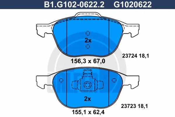 Колодки торм FORD FOCUS II/III/C-MAX/KUGA задн ZF Russia GDB1621