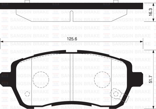 Колодки торм FORD FIESTA 08-/MAZDA 2 пер SANGSIN GDB3437