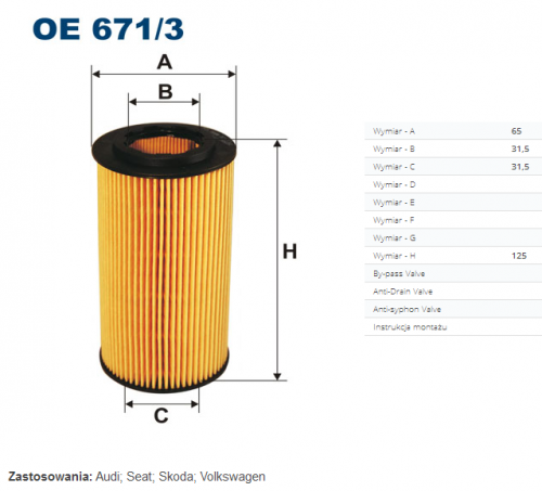 Фильтр масл VAG FILTRON HU719/6x=OX379D