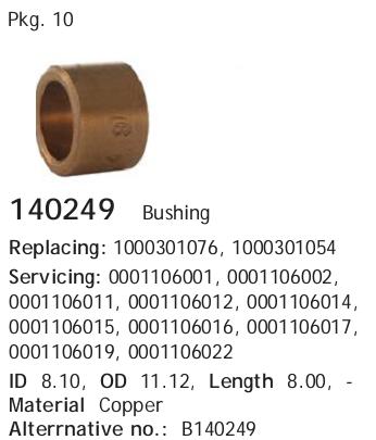 Детали стартера Втулка стартера 08x11x8 CARGO