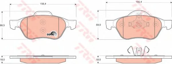 Колодки торм RENAULT MEGANE II пер ZEKKERT GDB1687