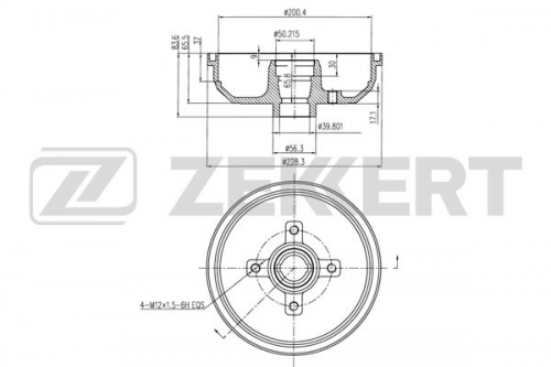 Барабан торм OPEL CORSA A/B ZEKKERT
