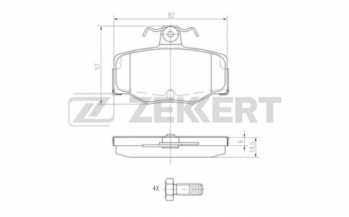 Колодки торм NISSAN ALMERA N16 зад ZEKKERT GDB3092=234300