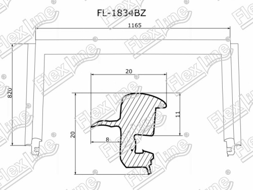 Молдинг стекла CHEVROLET CRUZE КИТАЙ