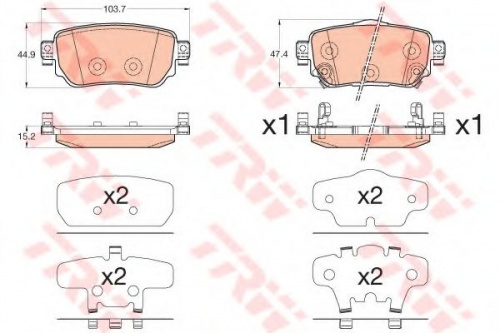 Колодки торм NISSAN QASHQAI J11/T32 задн TRW GDB3617