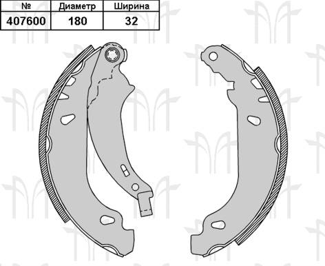 Колодки торм PEUGEOT 206 задн бараб RH GS8642