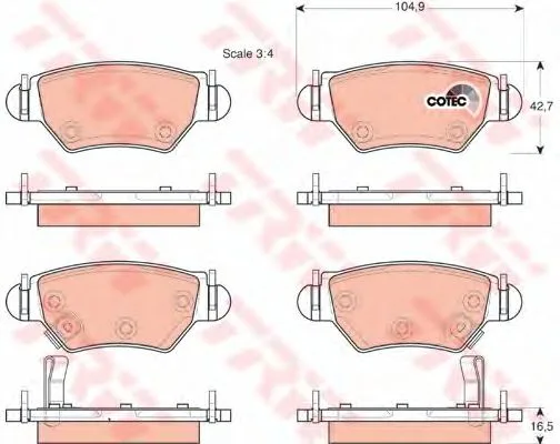 Колодки торм OPEL ASTRA G/ZAFIRA A зад ZEKKERT GDB1471=268522