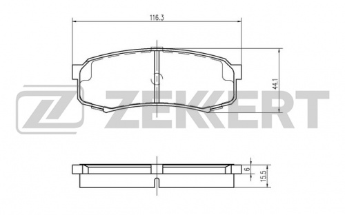 Колодки торм TOYOTA LC120/150 зад ZEKKERT GDB1182=GDB3464