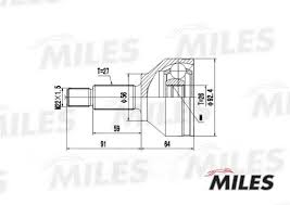 ШРУС FORD MONDEO III 2.0-2.5 наружн MILES (26зуб)