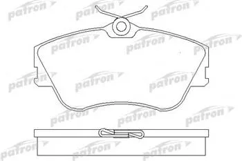 Колодки торм VW T4 96-03 пер 15" прямоуг PATRON GDB1092 (+датчик)