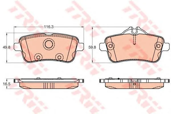 Колодки торм MB W166 зад TRW GDB1947 (+GIC336)