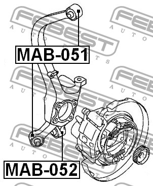 Сайлентблок рычага MITSUBISHI RBI (в кулак) MAB-051