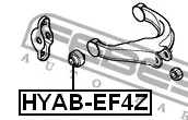 Сайлентблок рычага HYUNDAI SONATA 03- (+RUS) зад подв верх PM HYAB-EF4Z