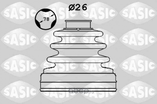 Пыльник ШРУСа FORD MONDEO IV внутр лев SASIC (трипоид/26.3x77x92)