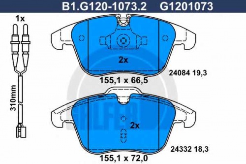 Колодки торм CITROEN C5 пер GALFER GDB1818=2124901