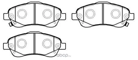 Колодки торм TOYOTA AVENSIS 03-09 пер HSB GDB3336