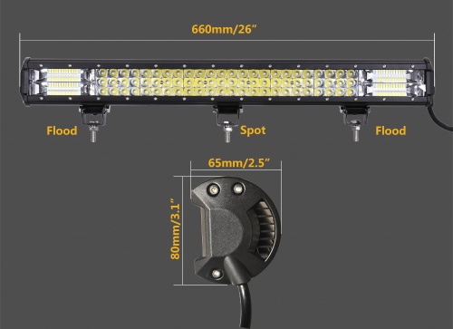 Рейка светодиодная 50cm прямая (10-30V)