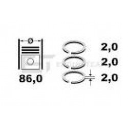 Кольца поршневые FORD TRANSIT 00-06- 2.2 TDCI GOETZE (86mm/2x2x2) STD