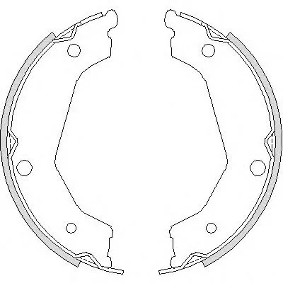 Колодки ручника KIA SORENTO 02-09 RH GS8722=GFK17AF (190x39.5)
