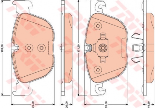 Колодки торм BMW X5 E70/X6 E71 пер TRW GDB1726