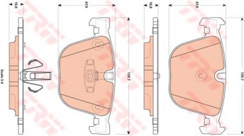 Колодки торм BMW F01/F02/F03/F04/F07 задн TRW