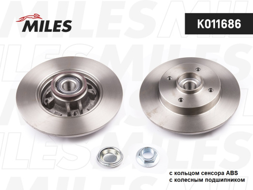 Диск торм Citroen C4 II 11-/Peugeot 308 07- задн MILES