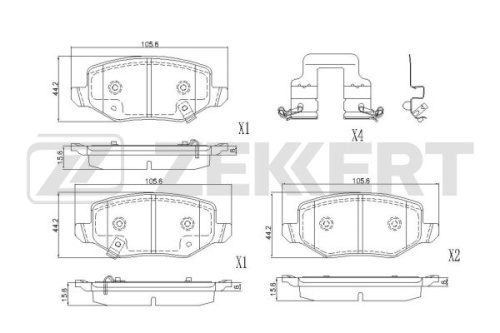 Колодки торм GW HAVAL JOLION 2WD задн ZEKKERT