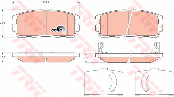 Колодки торм CHEVROLET CAPTIVA/OPEL ANTARA зад PM GDB1716=SP1205