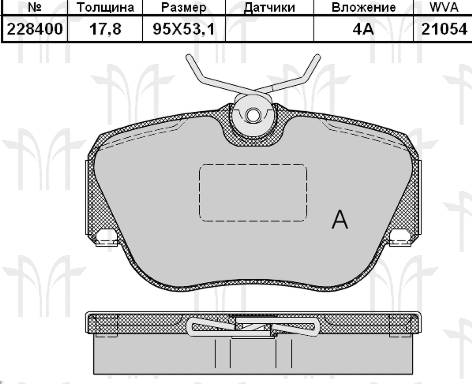 Колодки торм MB W123/W124 пер REMSA GDB817=228400