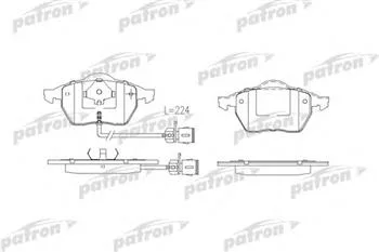 Колодки торм VAG пер PATRON GDB1049=239002 (круглая фишка датчика)