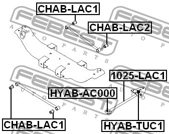Сайлентблок рычага CHEVROLET LACETTI зад подв попереч наруж OE CHAB-LAC2