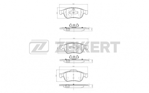 Колодки торм RENAULT DUSTER 2.0+1.5D/MEGANE III/FLUENCE/SCENIC III/LAGUNA III/KAPTUR 2.0 пер ZEKKERT GDB1789