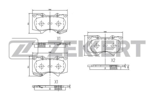 Колодки торм TOYOTA LC120/150 пер ZEKKERT GDB3364