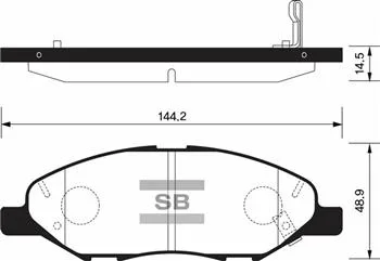 Колодки торм NISSAN NOTE(E11)/MICRA (K12)/TIIDA(RHD) LADA VESTA NG/LARGUS пер SANGSIN GDB3577=219302=D1250M