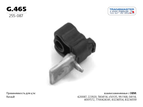 Резинка глушителя RENAULT TRANSMASTER 255-087