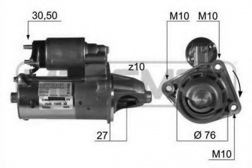 Стартер FORD FOCUS/FUSION 1.25-1.6 ERA