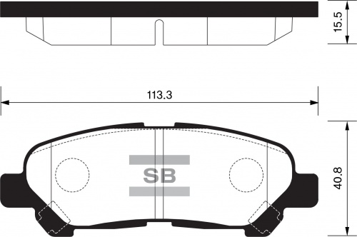 Колодки торм TOYOTA HIGHLANDER 09- зад SANGSIN