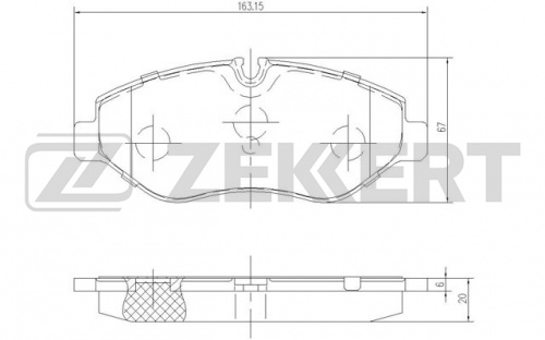 Колодки торм MB SPRINTER/VW CRAFTER пер ZEKKERT GDB1698=2124500