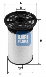 Фильтр топл FIAT DUCATO 19- 2.3D UFI (вставка)