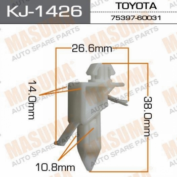 Пистон TOYOTA MASUMA (молдинга расширителя/белый)